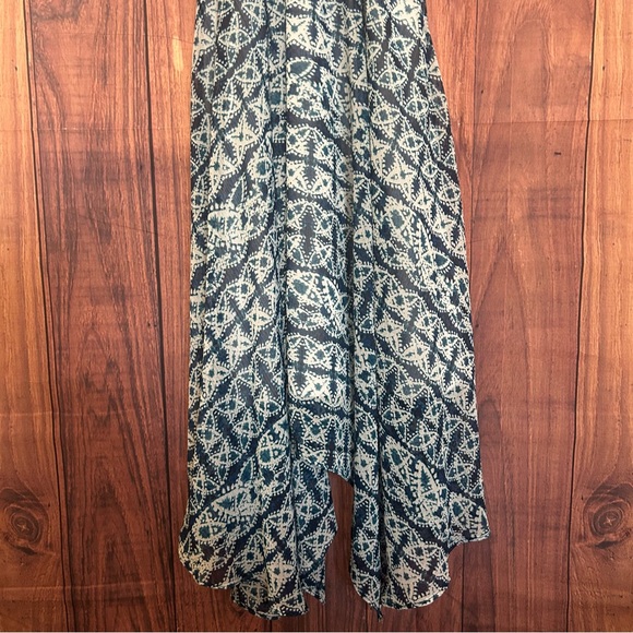 Banana Republic Printed Handkerchief Belted Midi Dress - Size M - Picture 10 of 10